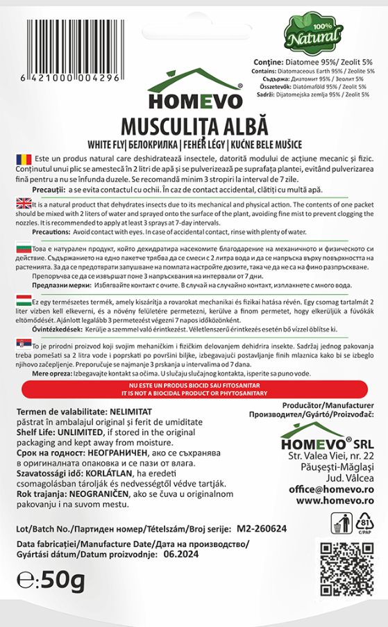 HOMEVO MUSCULIȚA ALBĂ